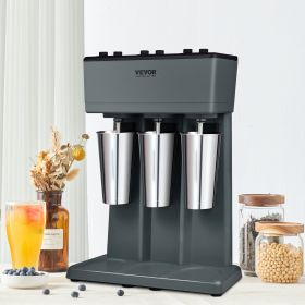 Milkshake Maker, 375W X 3 Electric Milkshake Machine, Triple Heads Drink Mixer Blender Machine, 3-Speed Milkshake Mixer With 3 X 820 Ml Stainless Stee