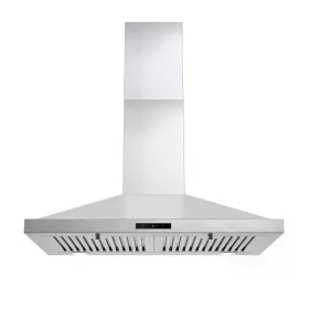 Range Hood 30 Inch, Vent Hoods 30 Inch Stainless Steel, 450 CFM Ductless/Ducted Convertible Kitchen Hood With LED Light Baffle Filters, 3 Speed Exhaus