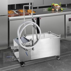Mobile Fryer Filter, 38L Oil Tank Capacity, Oil Filtration System With 10 L/min Oil Filtration Speed, Mobile Frying Oil Filtering System With Swivel W