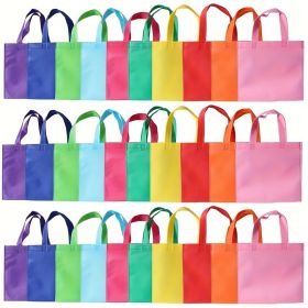 50 Non-woven Colored Bags-Reusable Non-woven Gift Bag With Non-slip Handle, Foldable, Suitable For Weddings, Parties, Events, Small Gifts, And Wedding
