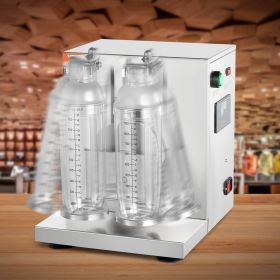 Milkshake Maker Machine, 120W Commercial Milk Tea Shaker Machine, Double Head Milk Shake Mixer Machine, 0-180s Adjustable Milkshake Blender, With 1 L