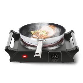 1 Thousand Power Electric Single Burner Portable Heating Hot Plate Stove Countertop RV Hotplate With 5 Temperature Stepless Adjustments Portable Handl