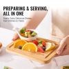 VEVOR Cutting Board, 3 Pieces, Premium Versatile Bamboo Cutting Board with Food-Grade Oil and Juice Groove