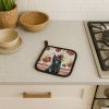 Belgian Sheepdog Groenendael Vegetables Pair of Pot Holders Pair 7.5x7.5 Quilted Insulated Hot Pads Decorative Kitchen Gift Made in USA