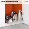 VEVOR 21.5"Wx21"Dx3.5"H Pull Out Cabinet Organizer, Heavy Duty Slide Out Pantry Shelves, Steel Roll Out Drawers
