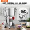 VEVOR 2500g Electric Grain Mill Grinder, High Speed 3400W Commercial Spice Grinders, Stainless Steel Pulverizer Powder Machine