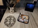 Chihuahua The Chef Pair of Pot Holders Kitchen Heat Resistant Pot Holders Sets Oven Hot Pads for Cooking Baking BBQ, 7 1/2 x 7 1/2