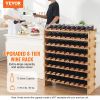 VEVOR 72 Bottle Upgrade Modular Wine Rack, Continuously Store Pinot Bottles, 8-Tier Bamboo Wood Storage Rack