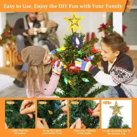 Solar Christmas Pathway Lights For Outdoor Decorations,Outside Christmas Tree Stake Lights,Waterproof Xmas Garden Stake Lights Patio Yard Garden Lawn (Option: 4Pcs)