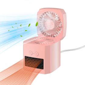 Dual-function Cooling And Heating Fan For Home Comfort, Suitable For Room Cooling And Heating (Option: Pink)