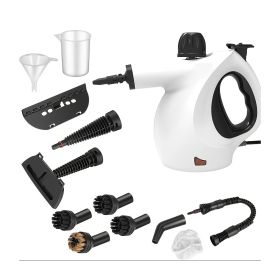 Handheld Multi-Surface Pressurized Steam Cleaner With 12 Accessories, Water Tank Multi-Purpose Steam Generator For Home Use, Natural Steam Cleani (Color: White)