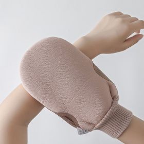 General Bath Towel For Adult Bathing And Scrubbing Gloves (Option: Pink)