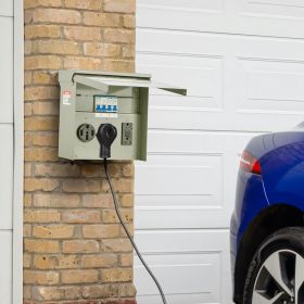 Temporary Power Outlet Panel RV Electrical Panel 20 30 50 Amp Outlet Box (Option: Grey)