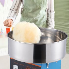Electric Cotton Candy Machine, 1000W Candy Floss Maker, Commercial Cotton Candy Machine With Stainless Steel Bowl, Sugar Scoop, And Drawer, Perfect Fo (Option: Blue)