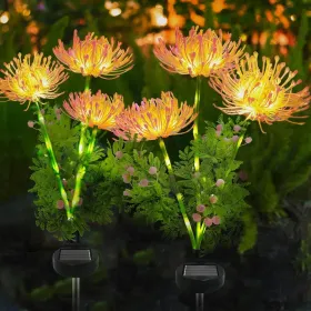 4 Pack Solar Garden Lights Outdoor, Solar Flower Lights For Yard With Lighting Modes, Glowing Flowers & Stems, Auto ON/Off Outdoor Light For Garden De (Option: 8Pcs)