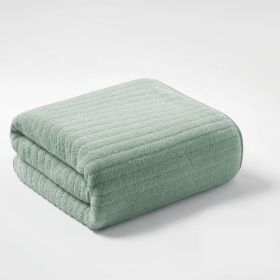 Bath Towels Made Of Solid Color Ultra-Fine Fiber, Quick-Drying And Comfortable, Suitable For Bathrooms, Shower Rooms, Hotels, Holiday Decorations, Fat (Option: Green)