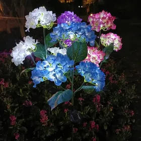 4-piece Set Of Outdoor Solar Courtyard Lights - Larger And More Realistic Embroidered Ball Flower Lights, Courtyard Garden Lawn Channel Outdoor Colorf (Option: 8Pcs)