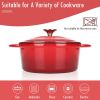 Dutch Oven,Dutch Oven Pot with Lid,5 QT Enamel Dutch Ovens with Dual Handles,Cast Iron Pot for Braiser,Cooking,Gifts for Family