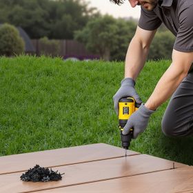 250PCS Hidden Deck Fasteners For Composite Decking Universal T Clips Black (Option: Black)